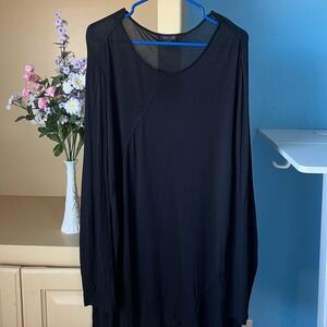 J Jill Wearever Womens Long Sleeve Top Size 3X Black Lagenlook Capsule Mature‎